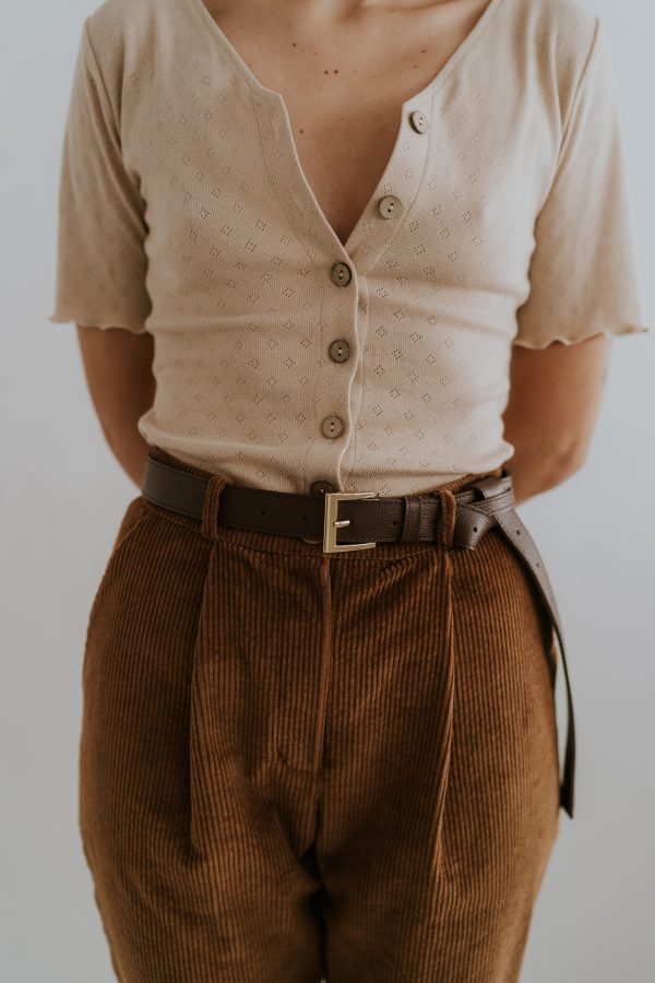 Spodnie sztruksowe Totally - Vintage brown - obrazek 3