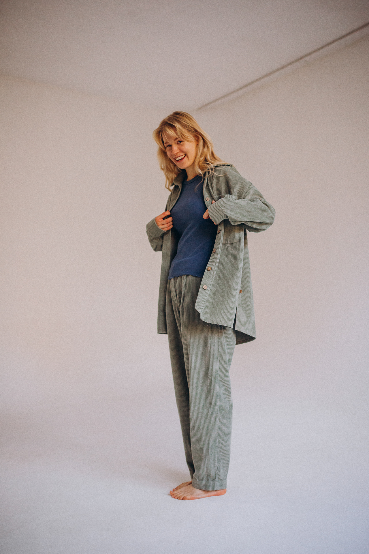 longsleeve z dzianiny w prążek