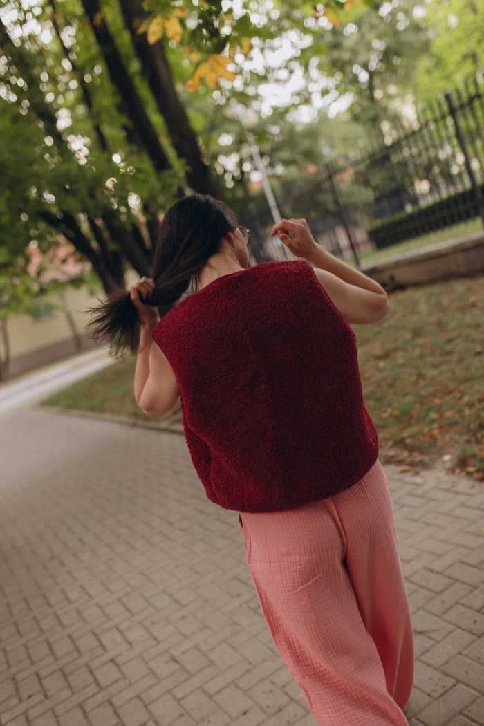 Kamizelka barankowa z wełny merino